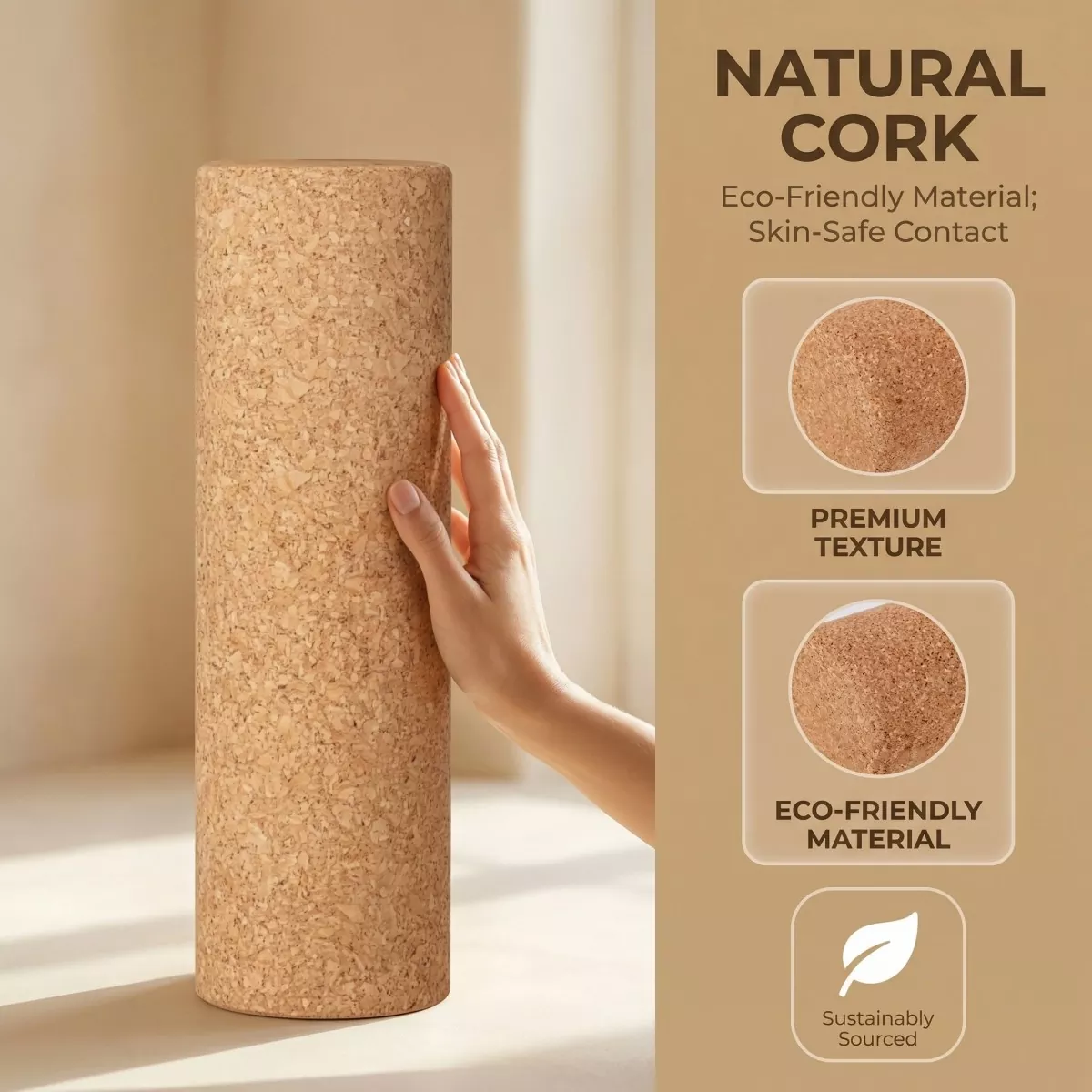 10cm Cork Yoga Roller